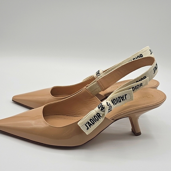 Dior Beige Slingback Pumps with Dust Bag - Picture 5 of 14